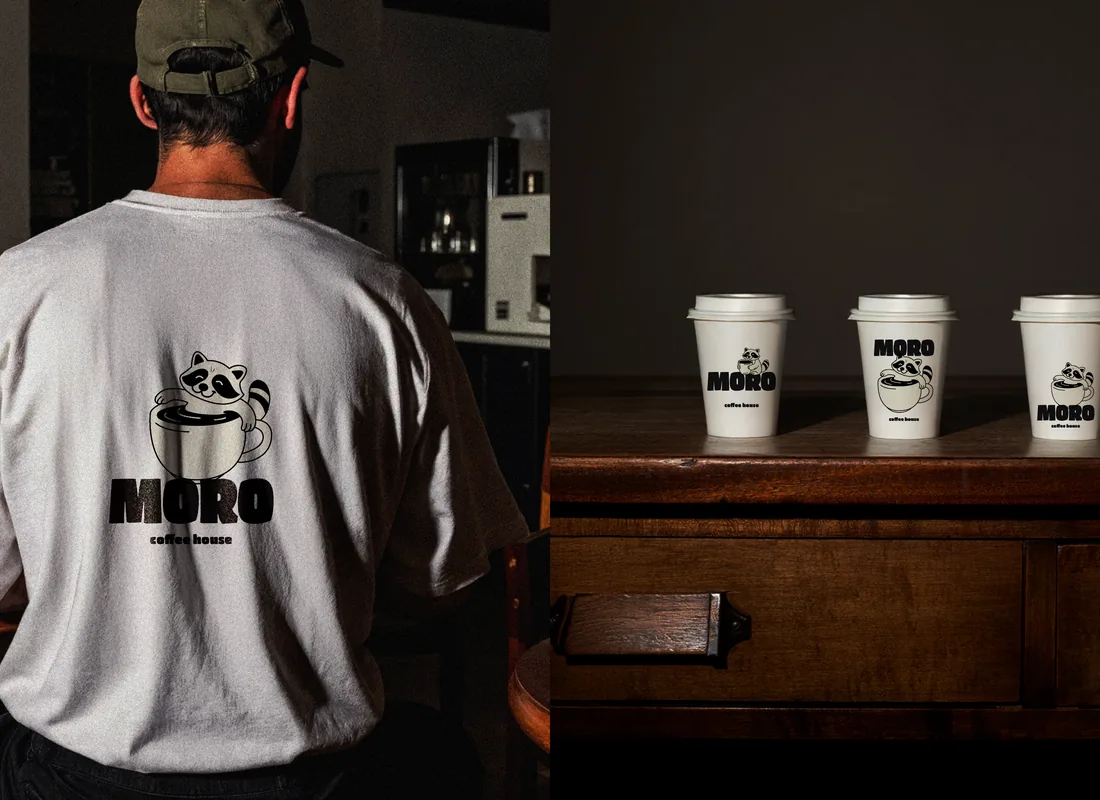 Moro branded coffee cups